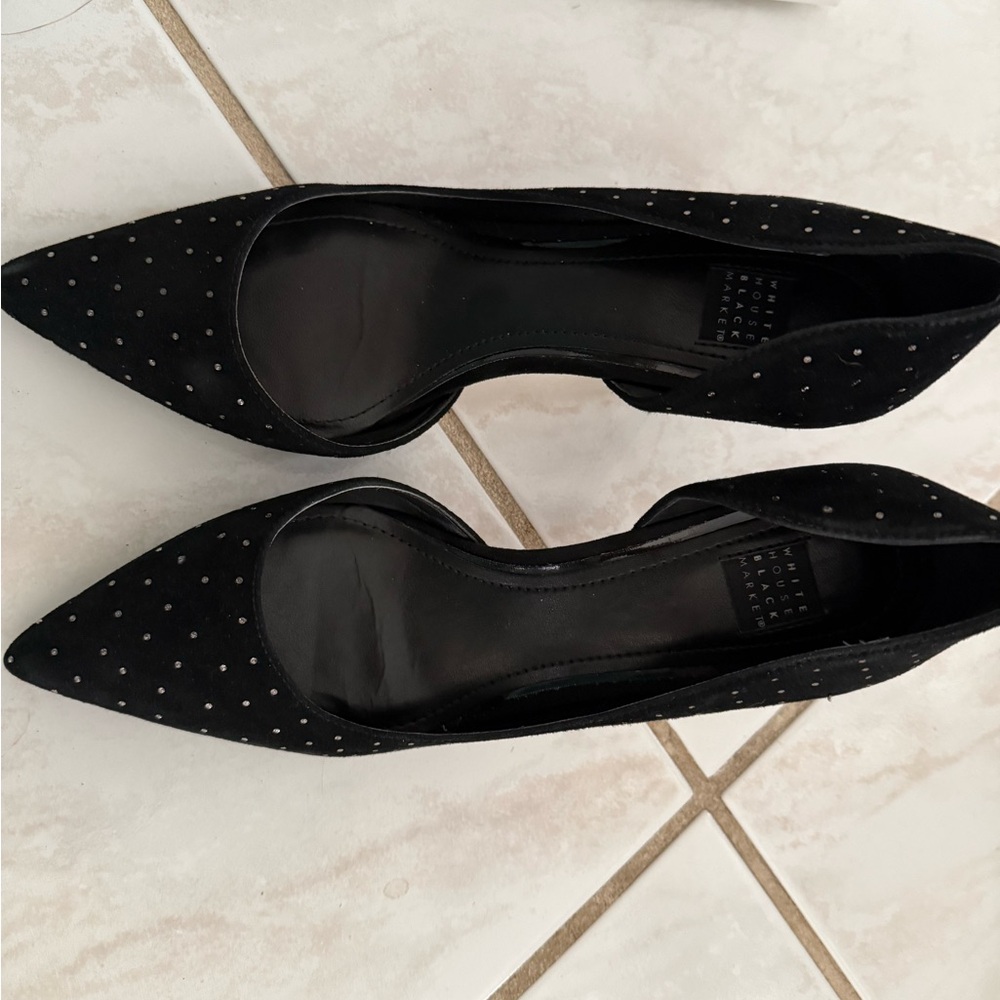 White House Black Market Black Studded Heels - Picture 3 of 5